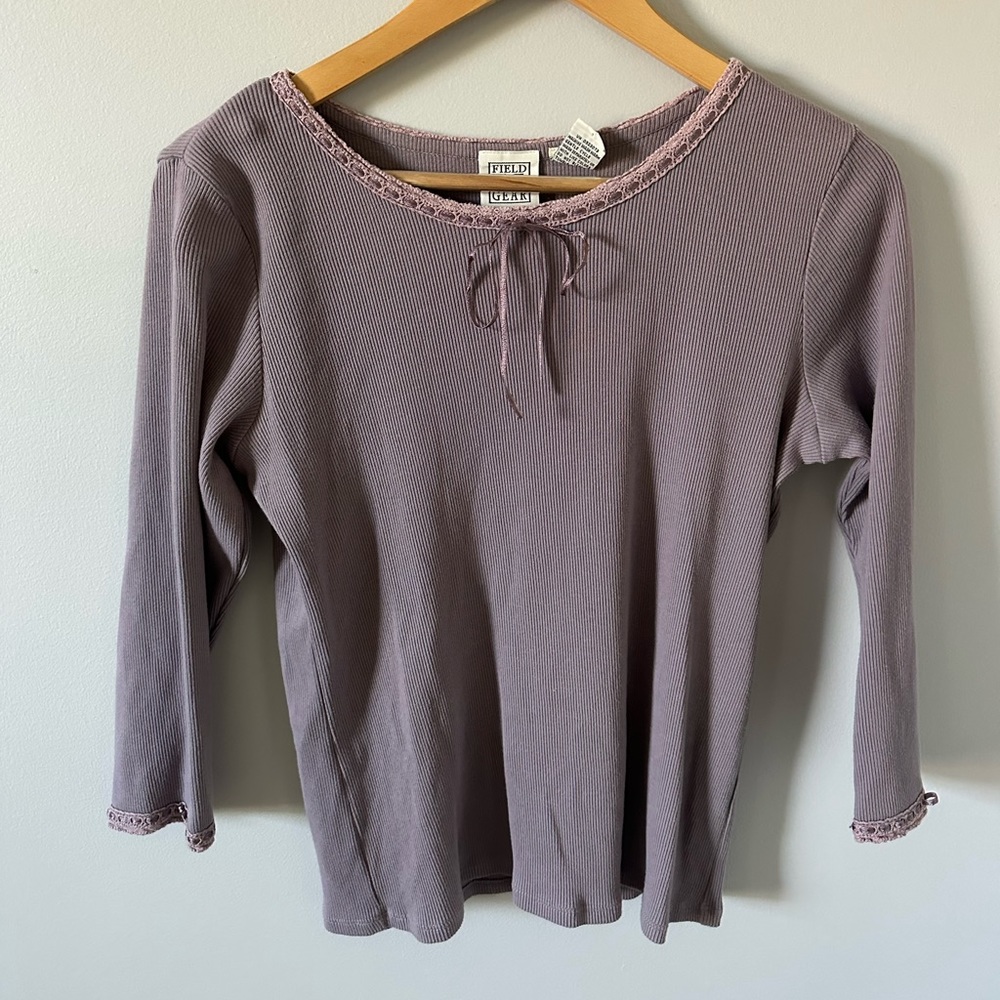 Field Gear Purple Long Sleeve Top
